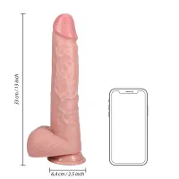Dildo XL recht met balzak 33 cm