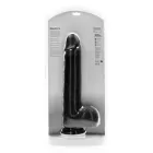 Dildo XXL Recht met balzak 35,5 cm - Black