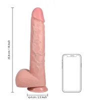 Dildo XXL Recht met balzak 35,5 cm