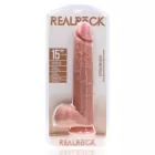 Dildo XXXL Recht met balzak 38 cm 