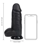 Dildo EXTRA DIK met balzak 23 x 7,6 cm - Black