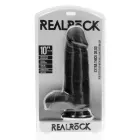 Dildo EXTRA DIK met balzak 25,4 x 8 cm - Black