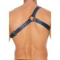 Gladiator Harnas Zwart/Blauw - Premium Leather