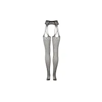 Le Dèsir - Shredded Suspender pantyhose Zwart - One size
