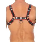 Bulldog Harnas Zwart/Rood - Premium Leather