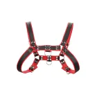Bulldog Harnas Zwart/Rood - Premium Leather