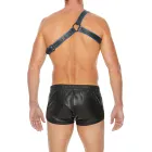 Gladiator Harnas Zwart/Blauw - Premium Leather