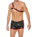 Gladiator Harnas Zwart/Rood - Premium Leather
