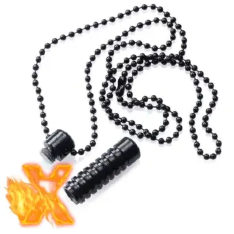 Poppers Inhaler RVS zwarte ketting