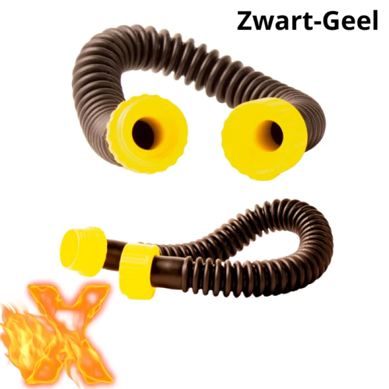 Gasmasker Slang Zwart/ Geel - XTRM