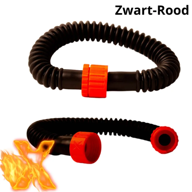 Gasmasker Slang Zwart/ Rood - XTRM