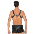 Bulldog Harnas Zwart - Bonded Leather