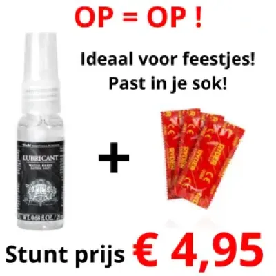 Mini glijmiddel Touche 20ml met Ryder condooms Mini glijmiddel Touche 20ml met Ryder condooms