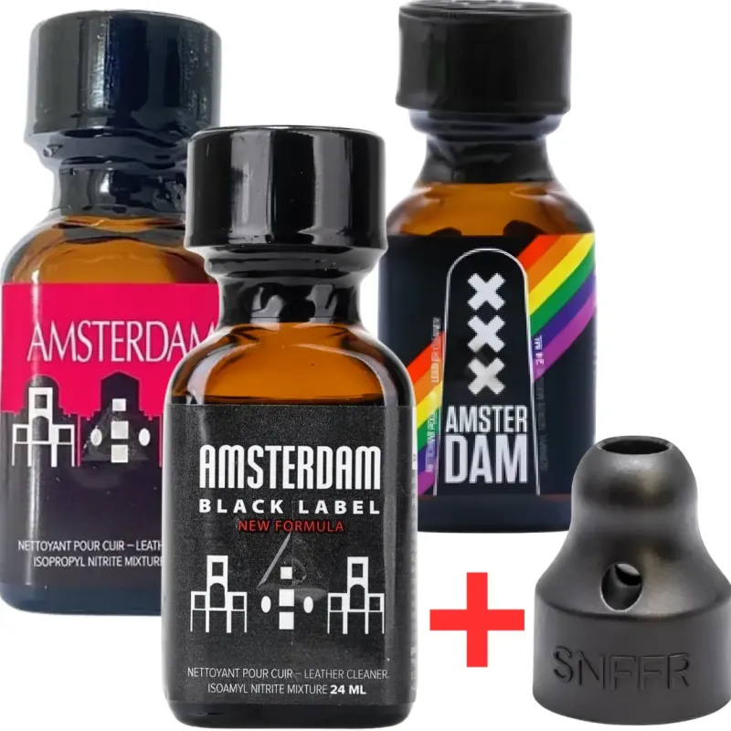 Amsterdam Poppers Trio PWD + Solo Sniffer