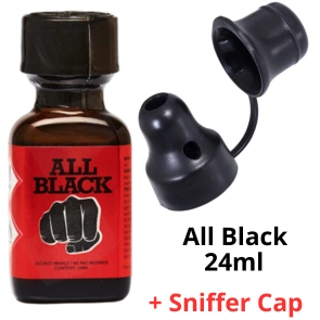All Black - 24ml + Poppers Sniffer Cap