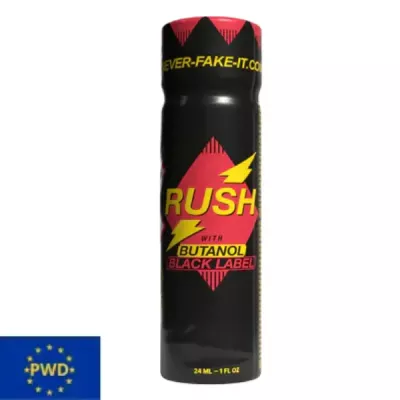 Rush Butanol Black Label Poppers - Tall 24ml Rush Butanol Black Label Poppers - Tall 24ml
