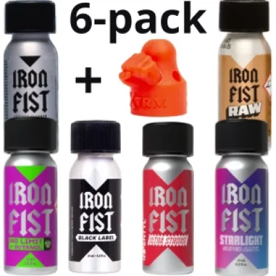 Iron Fist Poppers 6-Pack met XTRM Fist Sniffer