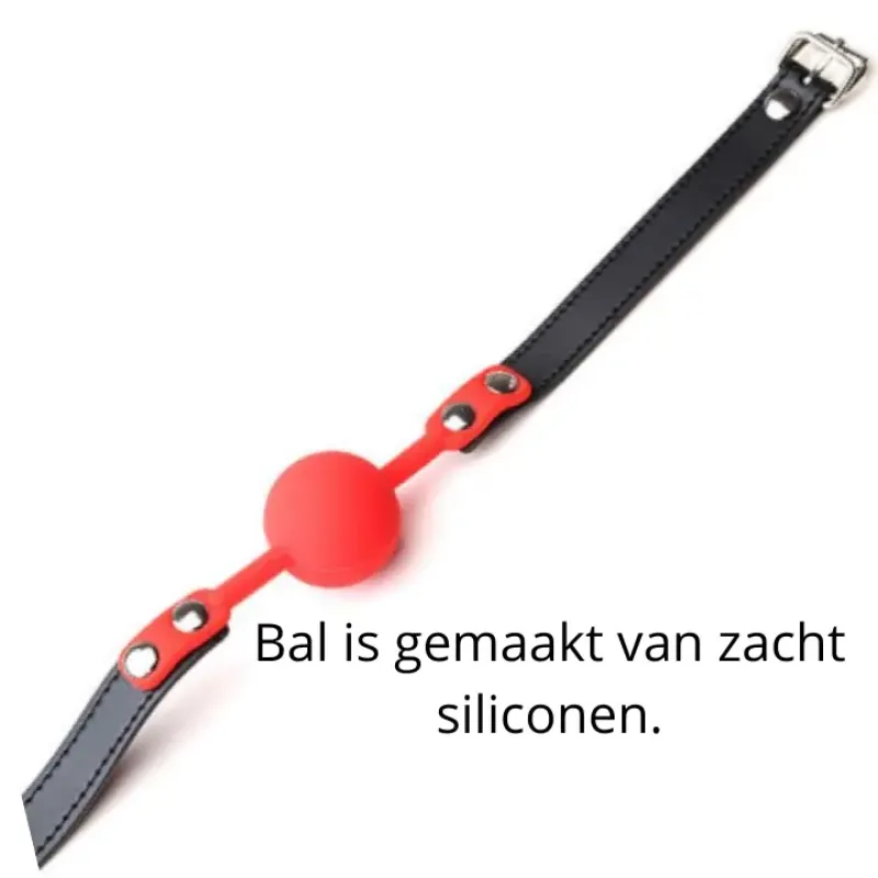 Ball Gag met siliconen bal rood