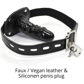 Penis Gag Faux Leather verstelbaar