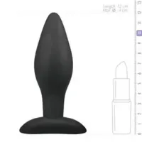 Medium Zwarte Siliconen Buttplug