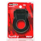 Hunkyjunk revring rubbery vibe cockring - zwart