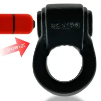Hunkyjunk revring rubbery vibe cockring - zwart