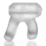 Hunkyjunk revhammer vibe cock + shaft ring - clear