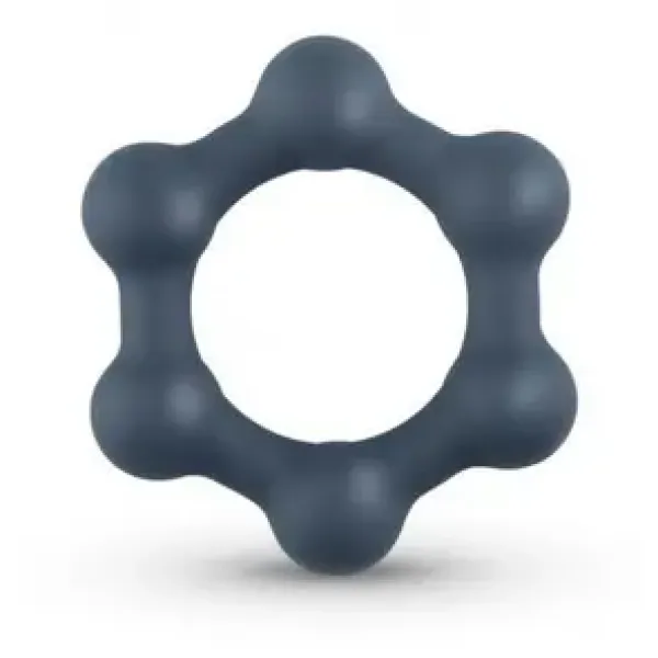 Boners Hexagon Cockring met stalen kogels