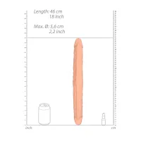Realrock Realistische Dubbele Dildo - 46cm Flesh