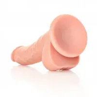 Realistische Curved Dildo met balzak 18 cm