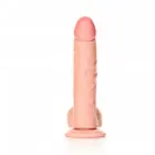 Realistische Curved Dildo met balzak 20,5 cm