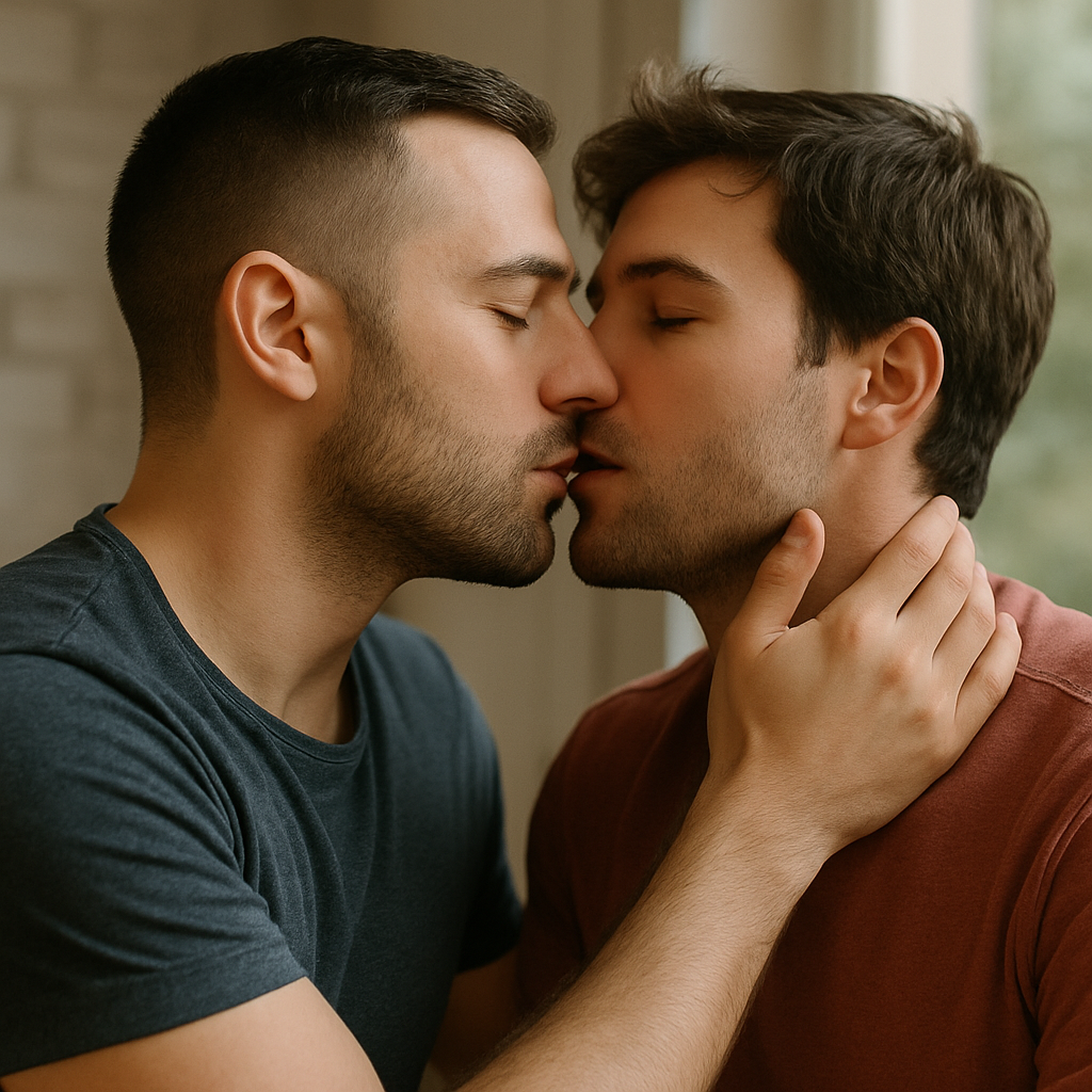 Twee mannen intiem